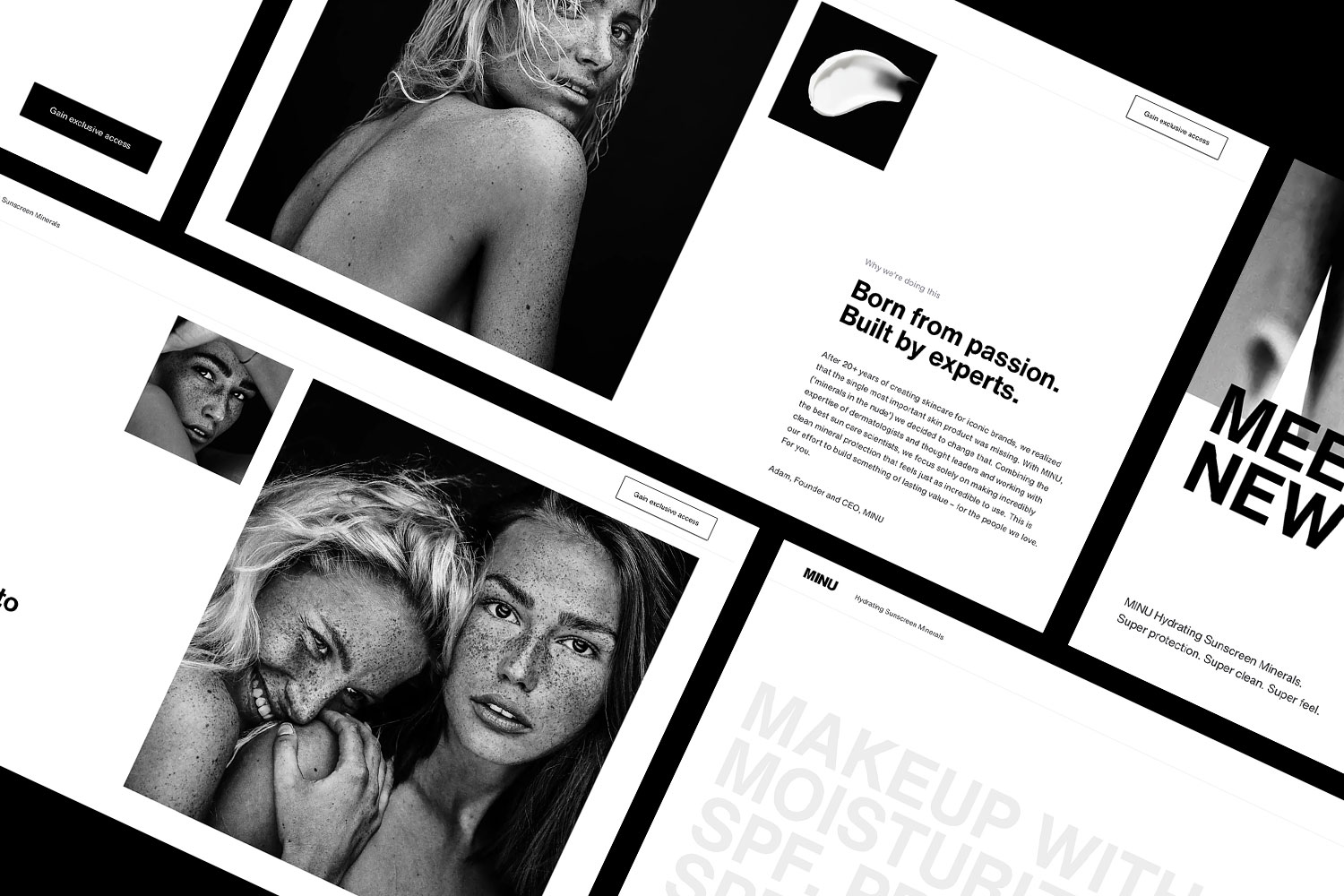 person sitting at table holding iPhone with minu app on the screen