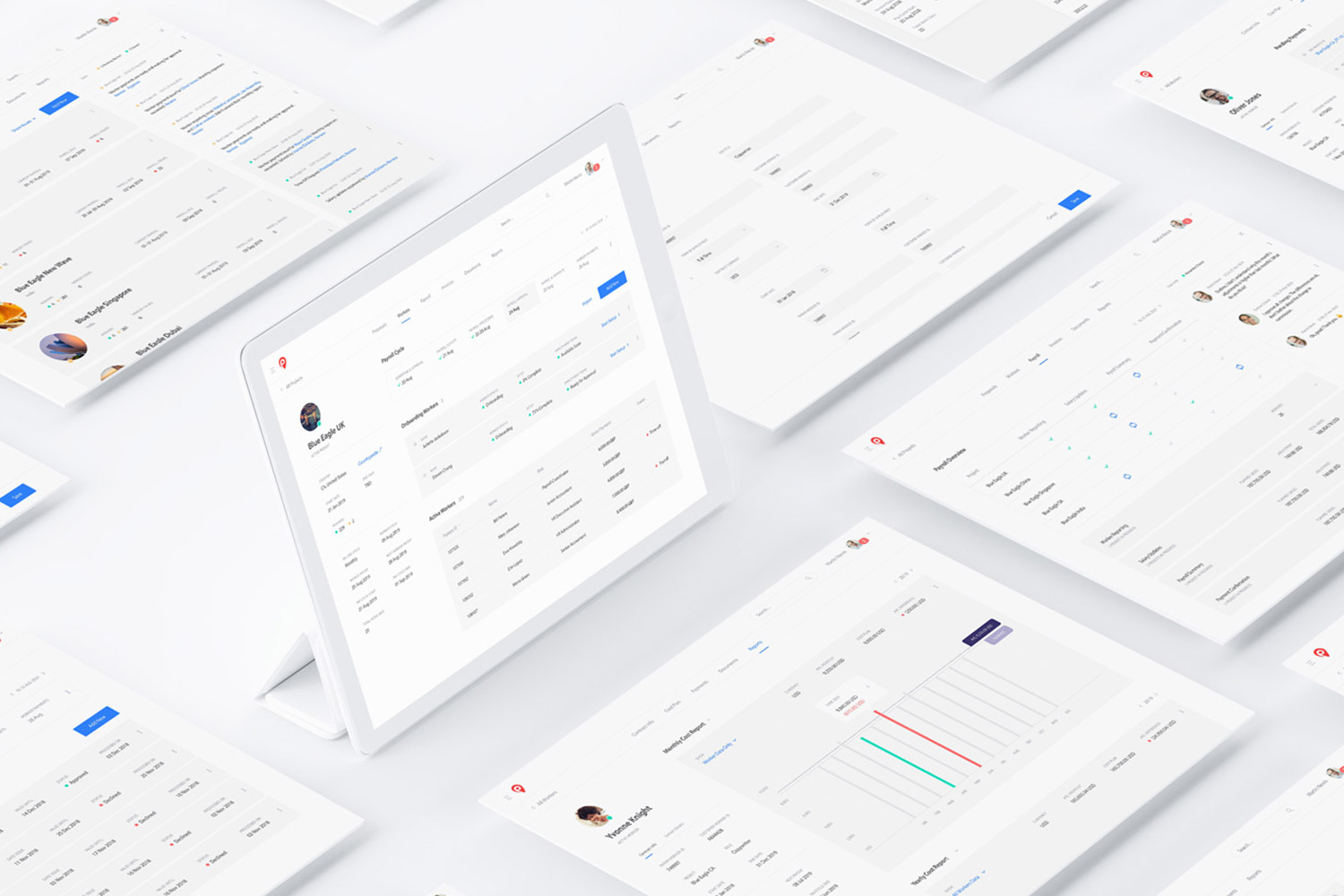 Papaya platform isometric screens showcase