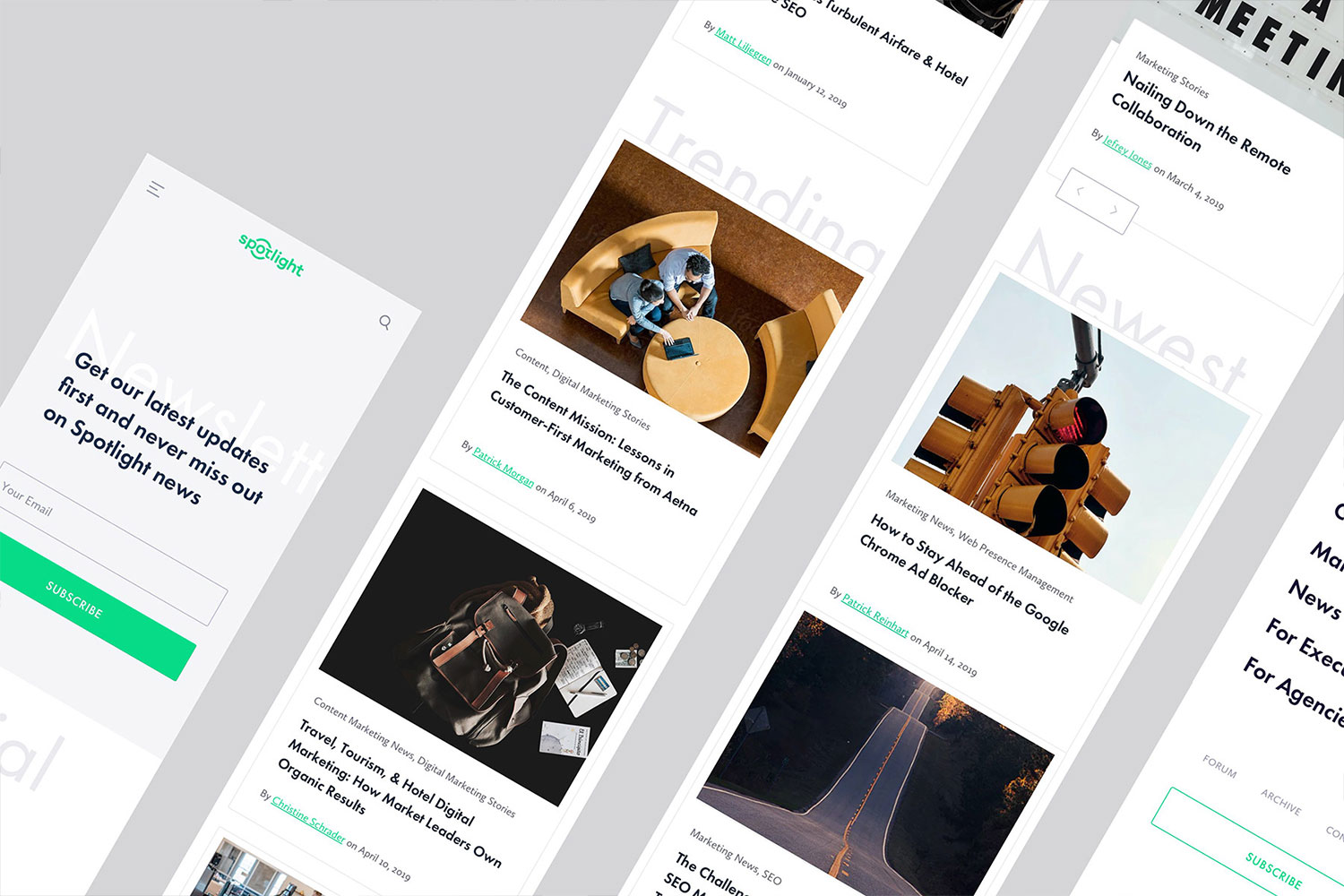 Spotlight blog isometric screens showcase