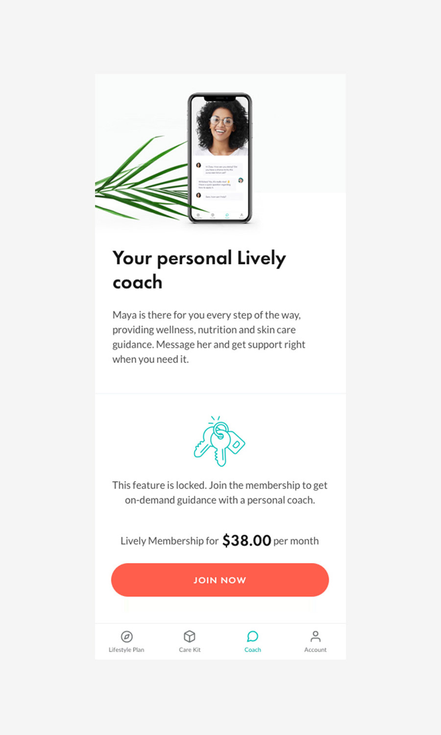 personal skin coach introduction and program cost $38 per month sign up